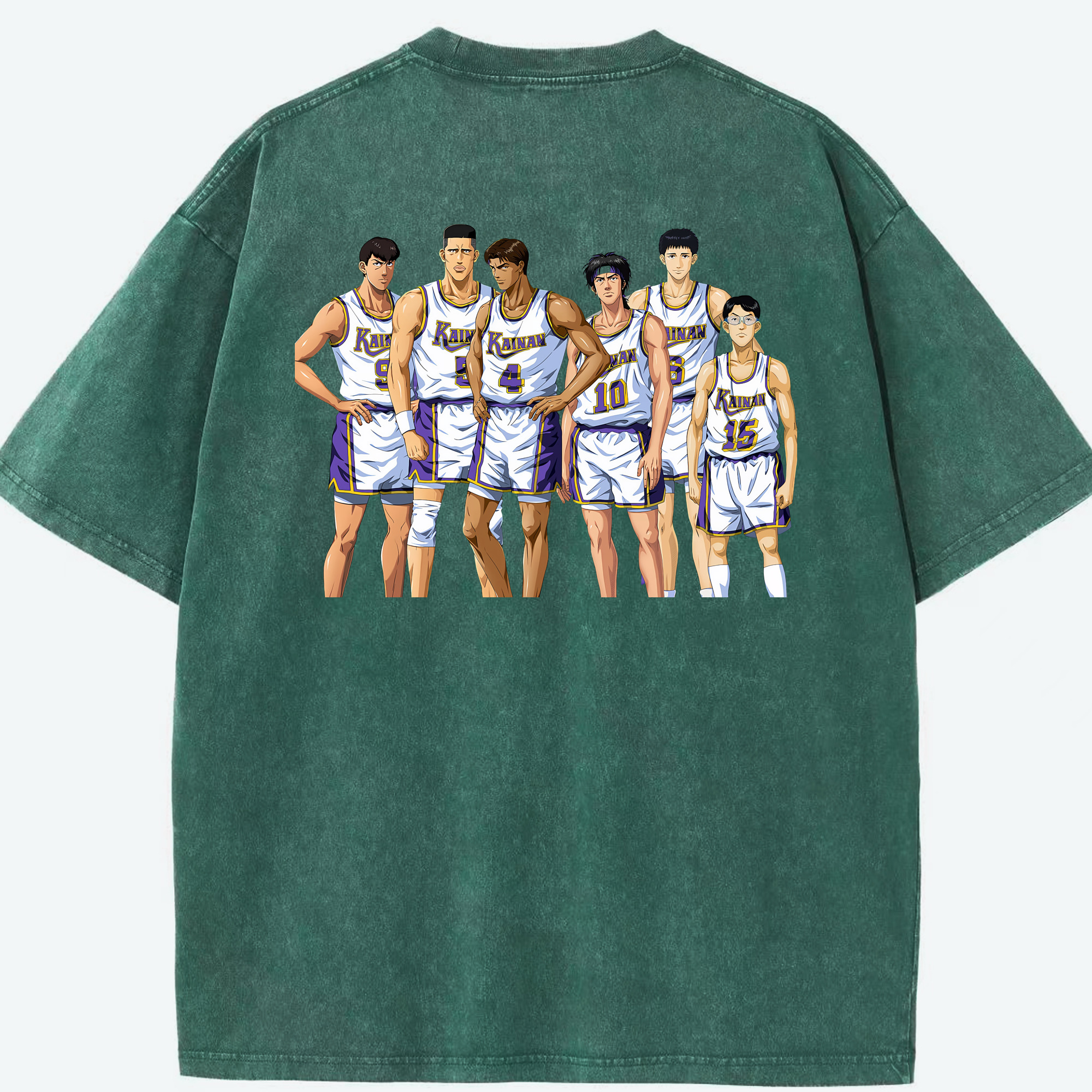 （画像用） SLAM DUNK／スラムダンク 綿100% ヴィンテージ風 半袖Tシャツ（背面プリント）